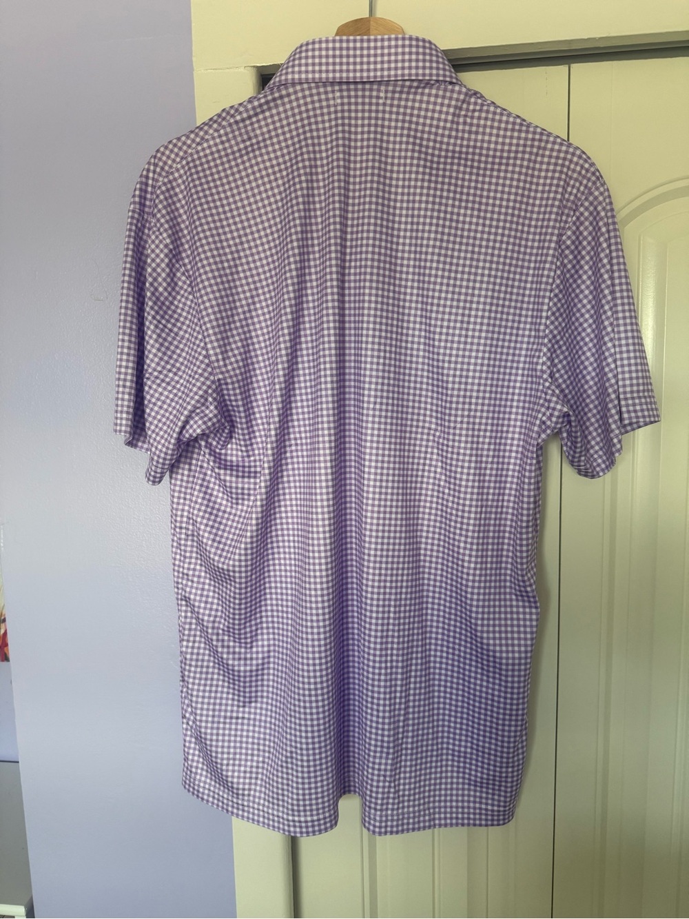 Collars & Co New (without tags)Men's Lavender Gingham Dress Shirt - Picture 3 of 5